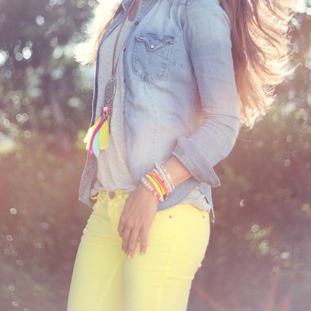 Perfect Condition NDYJ Light Yellow Jeans